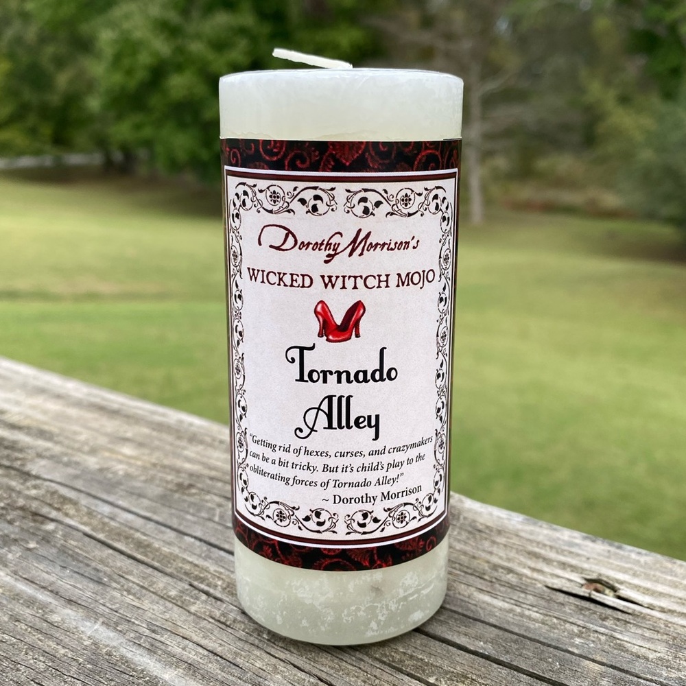 Tornado Alley Wicked Witch Mojo Candle Hex Remover 2x4” 40 hour candle